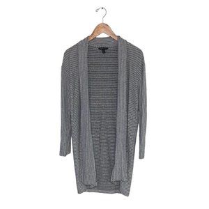 Banana‎ Republic Cardigan XS-M Oversized Grey  Open Sweater Long Ribbed Stretch